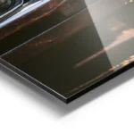 poster muscle car blanche aluminium.webp