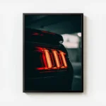 poster mustang noire feu rouge avec cadre.webp