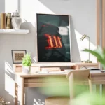 poster mustang noire feu rouge bureau.webp