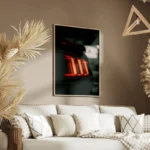 poster mustang noire feu rouge salon.webp
