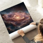 poster nebuleuse rose astrale au sol.webp