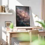 poster nebuleuse rose astrale bureau.webp