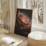 poster nebuleuse rose astrale salon beige.webp