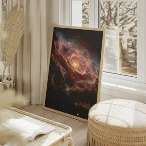 poster nebuleuse rose astrale salon beige.webp