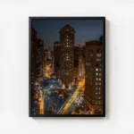 poster new york de nuit avec cadre.webp