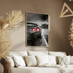 poster nissan gtr noire salon.webp