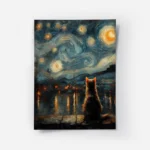 poster nuit etoilee chat.webp