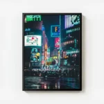 poster nuit urbaine tokyo avec cadre.webp