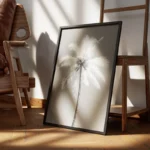 poster palmier noir et blanc encadre.webp