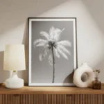 poster palmier noir et blanc meuble.webp