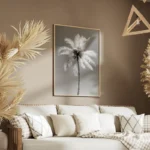 poster palmier noir et blanc salon.webp