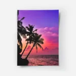poster palmiers au coucher de soleil.webp