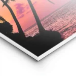 poster palmiers au coucher de soleil lightpanel.webp