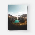 poster paysage alpin avec lac turquoise.webp