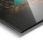 poster paysage alpin avec lac turquoise aluminium.webp