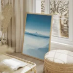poster paysage brumeux dramatique salon beige.webp