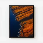 poster paysage cotier orange avec cadre.webp