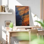 poster paysage cotier orange bureau.webp