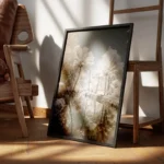 poster paysage de riviere et palmiers encadre.webp