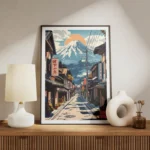 poster paysage japonais montagne meuble.webp