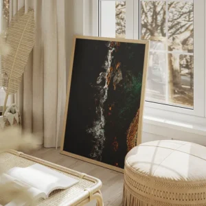 poster paysage marin graphique salon beige.webp