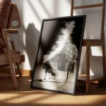 poster paysage minimaliste noir et blanc encadre.webp
