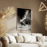 poster paysage minimaliste noir et blanc salon.webp