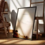 poster paysage montagne nuageux encadre.webp