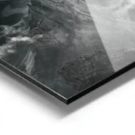 poster paysage montagneux en noir et blanc aluminium.webp
