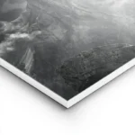 poster paysage montagneux en noir et blanc lightpanel.webp