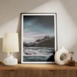 poster paysage montagneux etoile meuble.webp