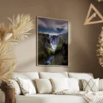 poster paysage riviere entre montagnes salon.webp