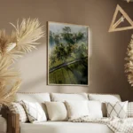poster paysage tropical avec palmiers salon.webp