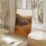 poster paysages de desert sableux salon beige.webp