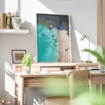 poster paysages marins avec bateaux bureau.webp