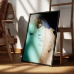 poster paysages marins avec bateaux encadre.webp