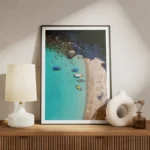 poster paysages marins avec bateaux meuble.webp