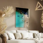poster paysages marins avec bateaux salon.webp