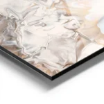 poster peinture abstraite beige et blanche aluminium.webp