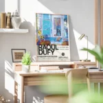 poster peinture abstraite coloree bureau.webp