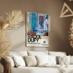 poster peinture abstraite coloree salon.webp