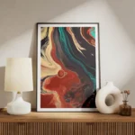 poster peinture abstraite couleurs vives meuble.webp