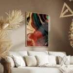 poster peinture abstraite couleurs vives salon.webp
