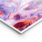 poster peinture abstraite orange et bleu lightpanel.webp