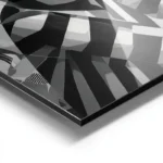 poster peinture africaine noir et blanc aluminium.webp
