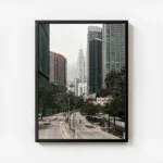 poster petronas twin towers kuala lumpur avec cadre.webp
