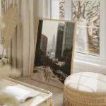 poster petronas twin towers kuala lumpur salon beige.webp