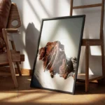 poster pic de montagne enneige encadre.webp