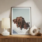 poster pic de montagne enneige meuble.webp