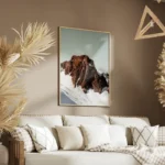 poster pic de montagne enneige salon.webp
